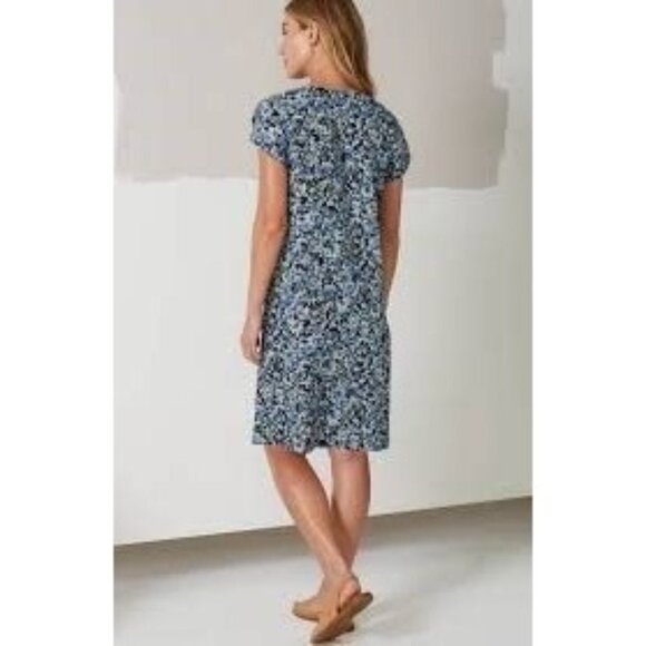J.Jill Dresses & Skirts - J.Jill Love Linen Blue Floral Midi Dress Petite Small
